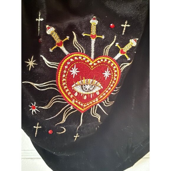 ROMWE women’s size 2x-large eye heart swords corset top - Picture 3 of 8